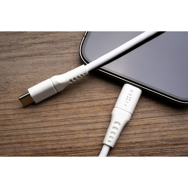 FIXED-Liquid-silicone-USB-C-USB-C-napajeci-kabel-60W-0-5m-bily