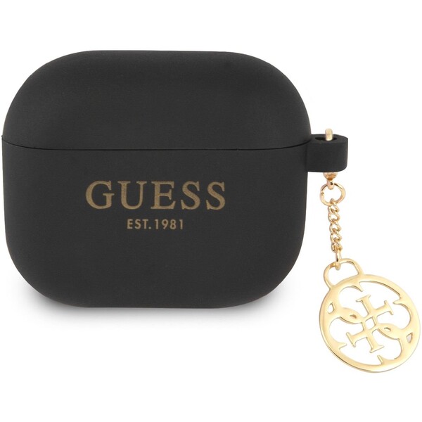 Guess-4G-Charm-Silikonove-Pouzdro-pro-Airpods-3-cerne