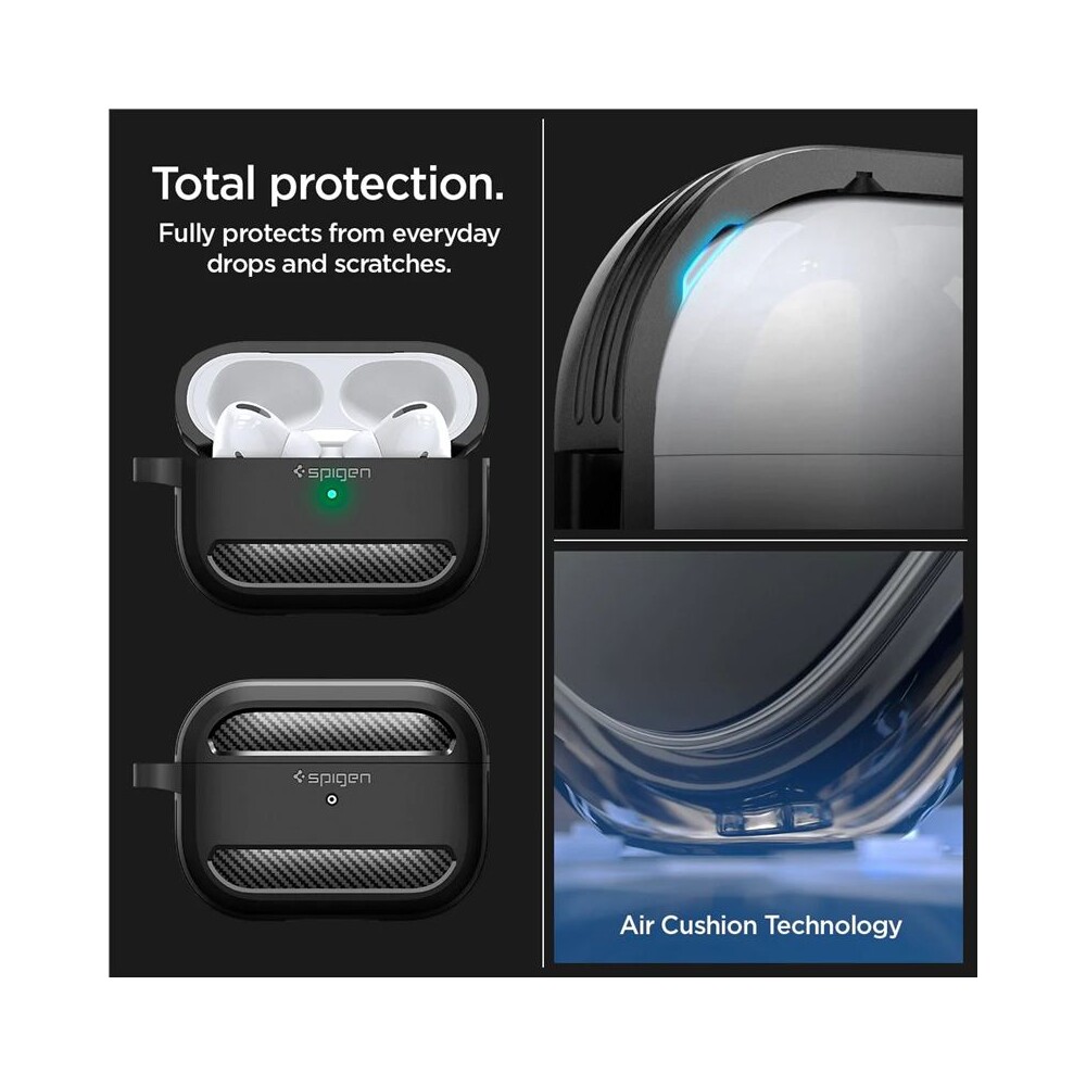 Spigen-Rugged-Armor-pouzdro-pro-AirPods-Pro-2-cerne