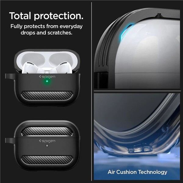 Spigen-Rugged-Armor-pouzdro-pro-AirPods-Pro-2-cerne