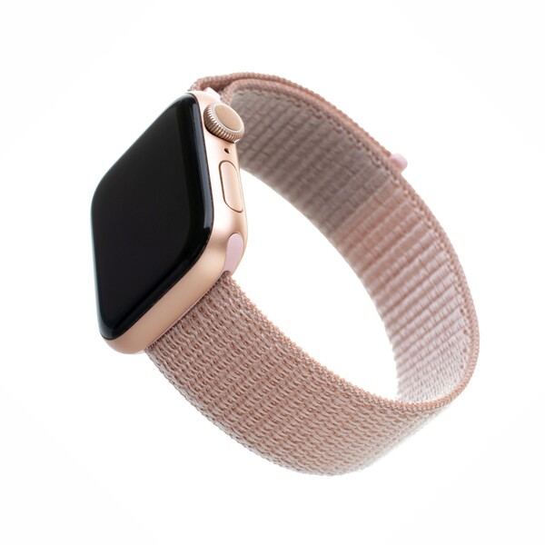 FIXED-Nylon-Strap-nylonovy-pasek-pro-Apple-Watch-42-44-45mm-ruzove-zlaty