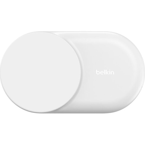 Belkin-UltraCharge-Qi2-25W-2v1-MagSafe-nabijecka-pro-iPhone-AirPods-s-USB-C-bila
