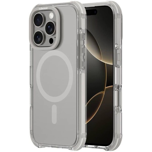 Cubenest-MagPro-Strong-Guard-kryt-iPhone-16-Pro-prirodni-titan