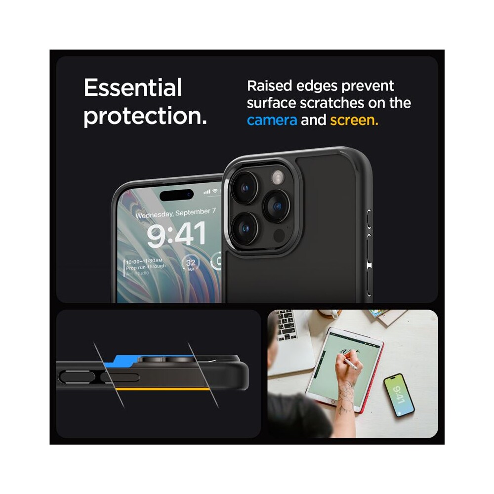 Spigen-Crystal-Hybrid-kryt-iPhone-15-Pro-matne-cerny