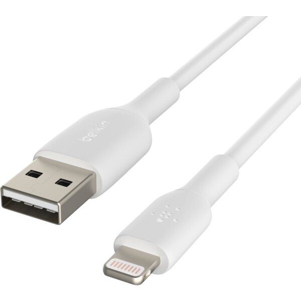 Belkin-BOOST-Charge-Lightning-USB-A-napajeci-kabel-2m-bily
