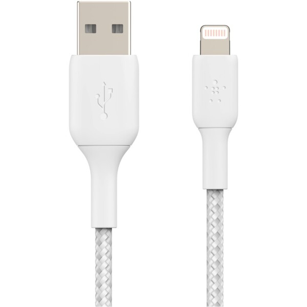 Belkin-BOOST-Charge-Braided-Lightning-USB-A-napajeci-kabel-3m-bily