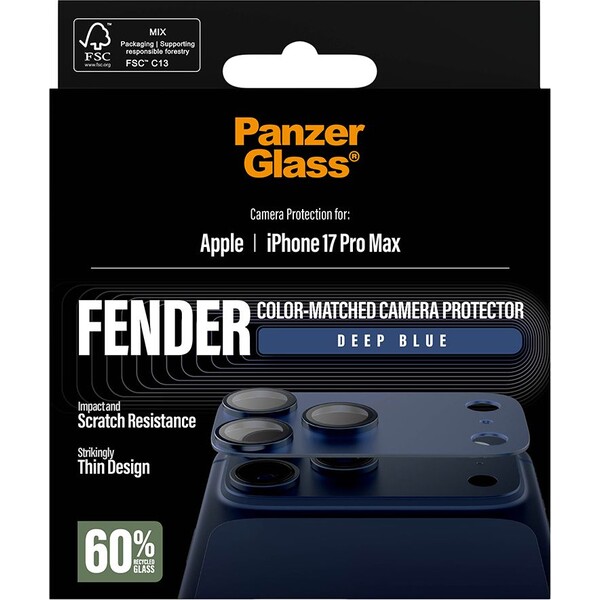 PanzerGlass-FENDER-hlinikova-ochrana-fotoaparatu-Apple-iPhone-17-Pro-Max-tmave-modra