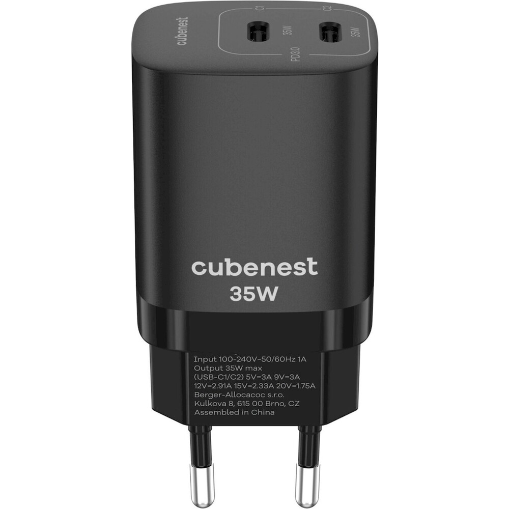CubeNest-S2D1-sitova-nabijecka-35W-cerna