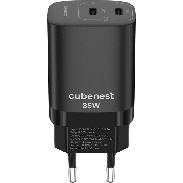 CubeNest-S2D1-sitova-nabijecka-35W-cerna