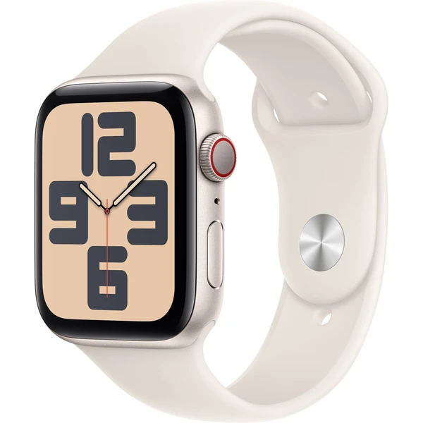 Apple Watch SE (2024) Cellular 40mm Hvězdně bílý hliník s hvězdně bílým sportovním řemínkem S/M - Chytré hodinky - Hlavní obrázek