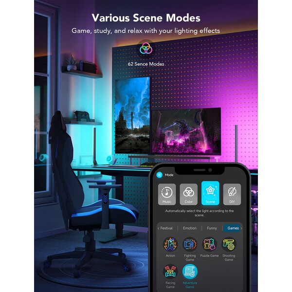 Govee-Smart-Gaming-WiFi-LED-Panely-Smart-Dual-ovladac-bily