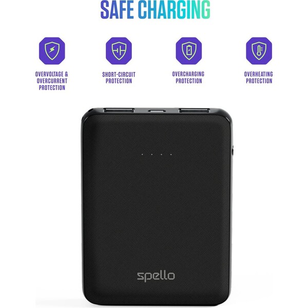 Spello-Pocket-powerbanka-10W-5000mAh-cerna