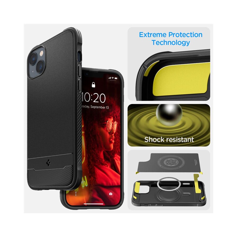 Spigen-Rugged-Armor-Mag-kryt-iPhone-14-cerny