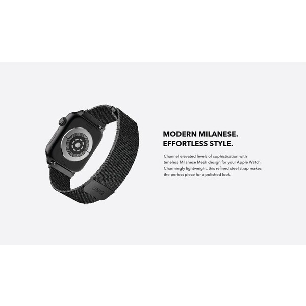 UNIQ-Dante-ocelovy-reminek-Apple-Watch-46-45-44-42mm-grafitovy