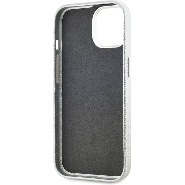 Karl Lagerfeld Grained PU Hotel RSG zadní kryt iPhone 15 bílý - Pouzdra - Obrázek IOO5000J01