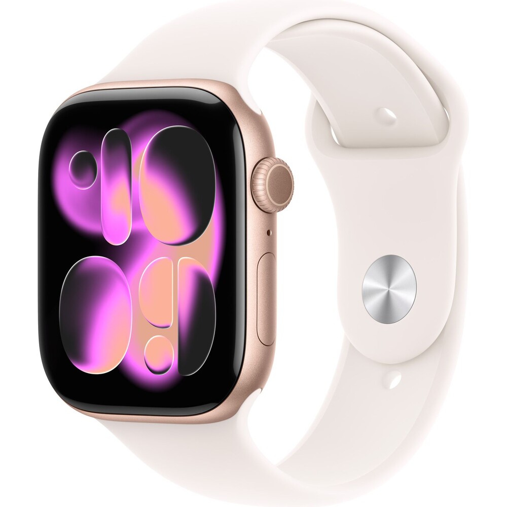 Apple-Watch-Series-11-46mm-Ruzove-zlaty-hlinik-se-svetle-rumenym-sportovnim-reminkem-M-L