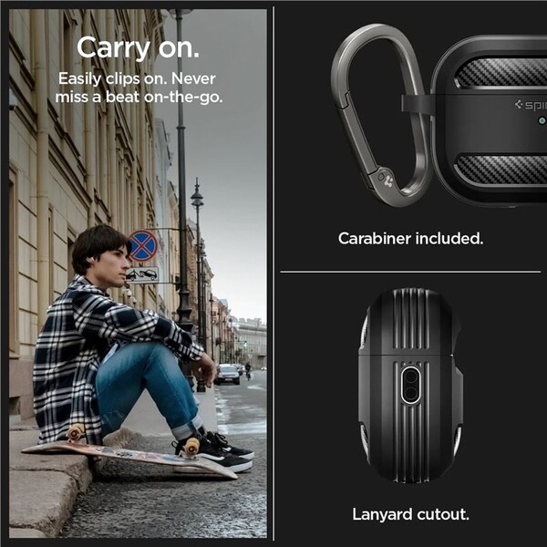 Spigen-Rugged-Armor-pouzdro-pro-AirPods-Pro-2-cerne