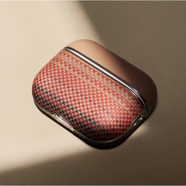 Pitaka-Aramid-Fiber-pouzdro-Apple-AirPods-4-sunset
