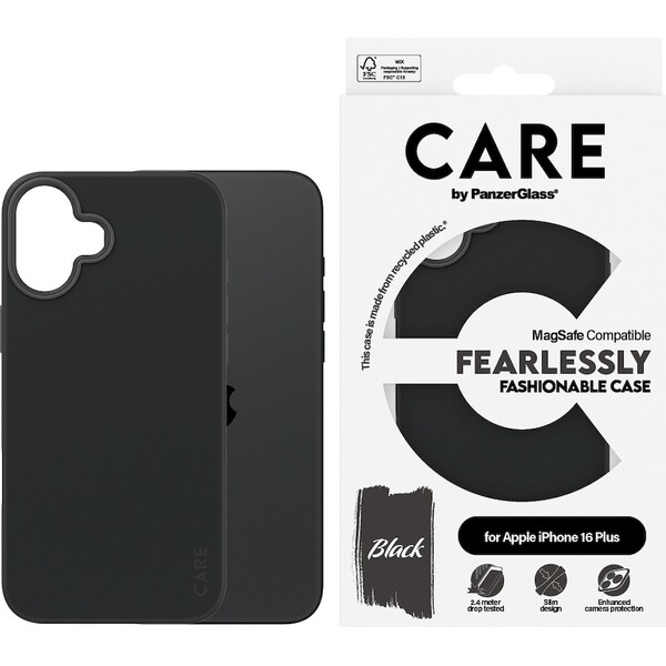 PanzerGlass-CARE-kryt-Apple-iPhone-16-Plus-MagSafe-Fearlessly-cerny