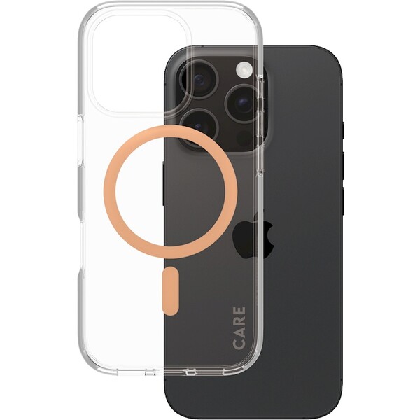 PanzerGlass-CARE-kryt-Apple-iPhone-16-Pro-MagSafe-Urban-Combat-ciry-broskvovy