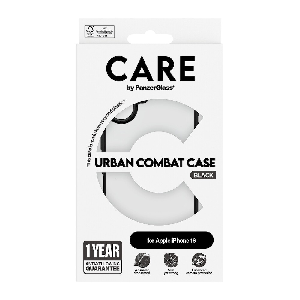 PanzerGlass-CARE-kryt-Apple-iPhone-16-Urban-Combat-cerny