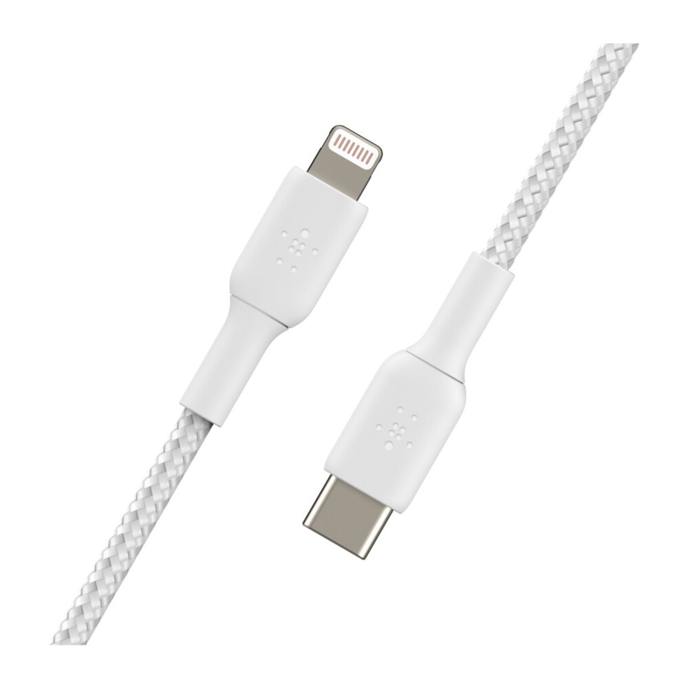 Belkin-BOOST-Charge-Braided-USB-C-Lightning-napajeci-kabel-2m-bily