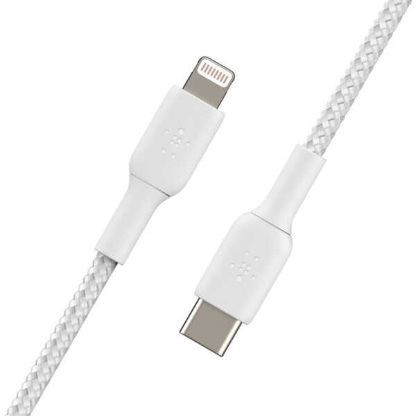Belkin-BOOST-Charge-Braided-USB-C-Lightning-napajeci-kabel-2m-bily