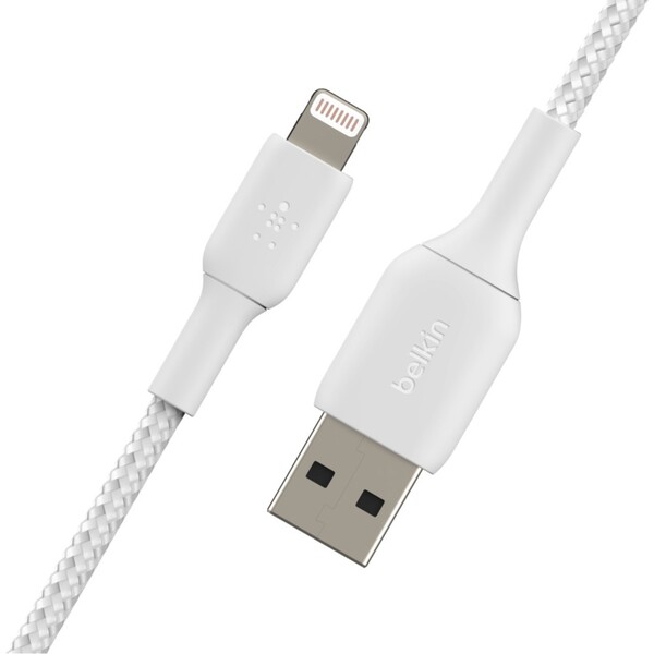 Belkin-BOOST-Charge-Braided-Lightning-USB-A-napajeci-kabel-3m-bily