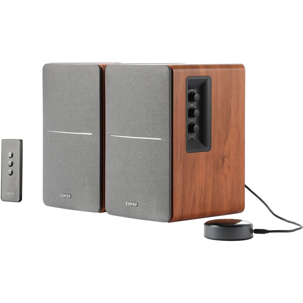 EDIFIER-R1280T-regalove-reproduktory-a-WiiM-Mini-Smart-Wi-Fi-Audio-Streamer