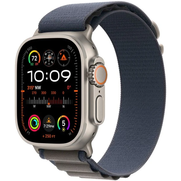 Apple Watch Ultra 2 49mm titanová s modrým alpským tahem L - Chytré hodinky - Hlavní obrázek