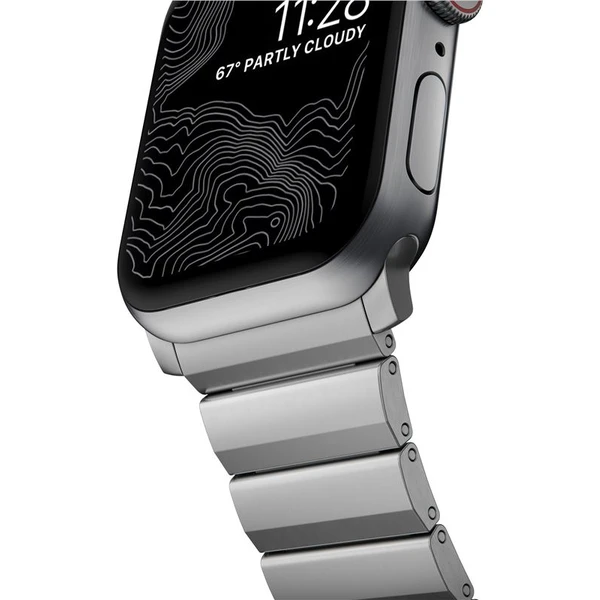 Nomad Titanium Band řemínek Apple Watch 49/45/44/42 mm stříbrný  - Řemínky - Obrázek JCPGF00101