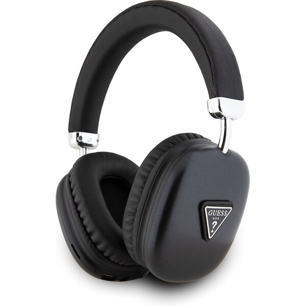 Guess-PU-Leather-4G-Triangle-Logo-Bluetooth-Stereo-Headphone-cerne
