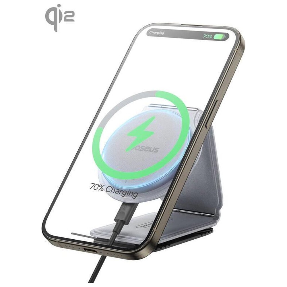 Baseus-PrimeTrip-C02-drzak-do-auta-s-bezdratovym-nabijenim-Qi2-na-palubni-desku-sedy