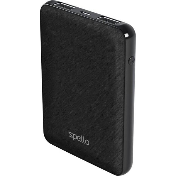 Spello-Pocket-powerbanka-10W-5000mAh-cerna
