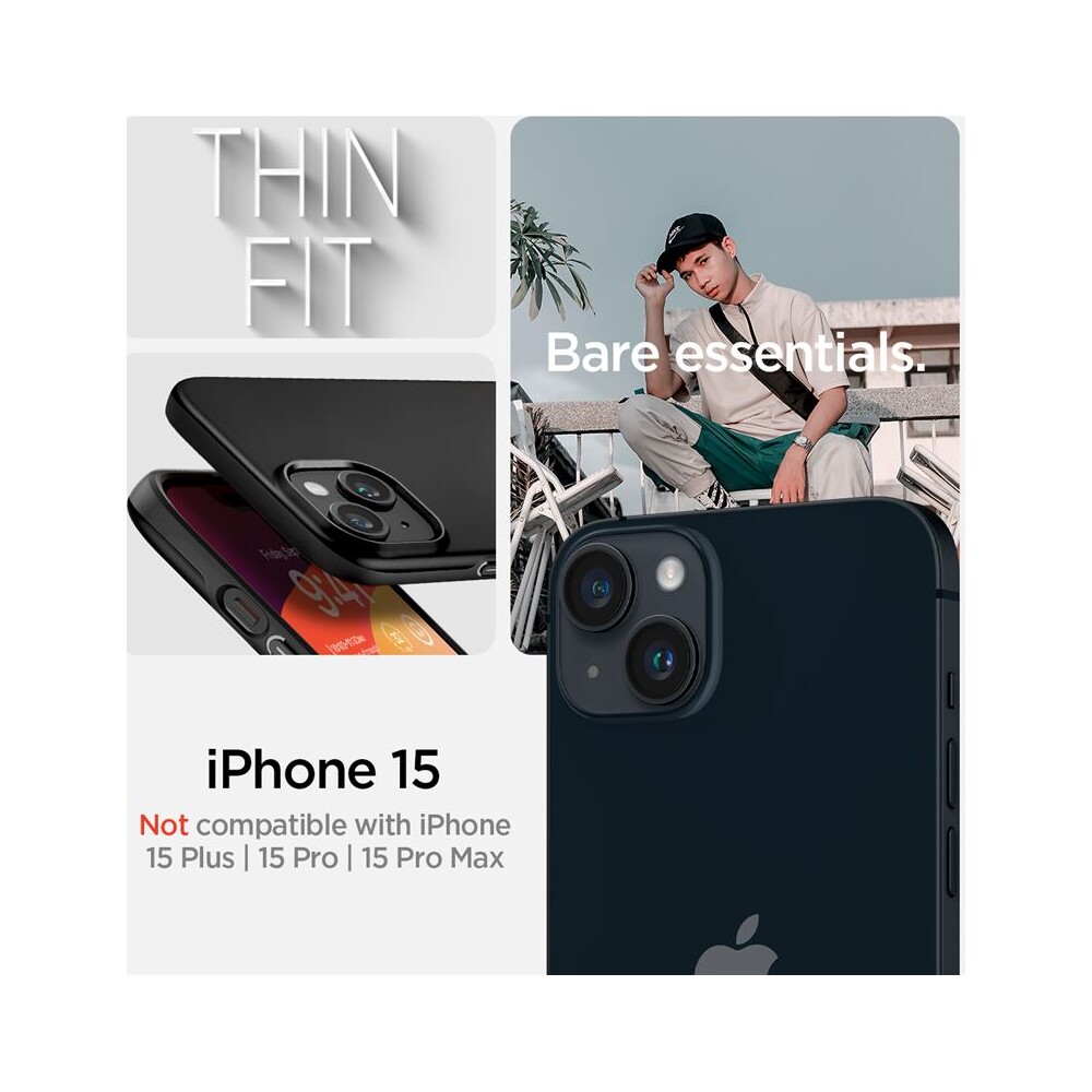 Spigen-Thin-Fit-kryt-iPhone-15-cerny