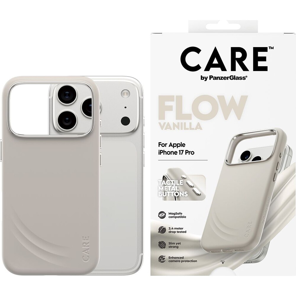 PanzerGlass-CARE-Flow-kryt-s-MagSafe-Apple-iPhone-17-Pro-Vanilla