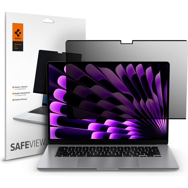 Spigen-SafeView-Privacy-Filter-ochranna-folie-MacBook-Air-15-M2-M3-M4