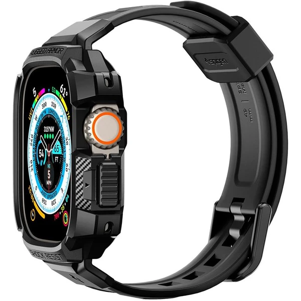 Spigen Rugged Armor Pro řemínek s pouzdrem Apple Watch Ultra 49mm černý - Pouzdra - Obrázek JTK0000N01