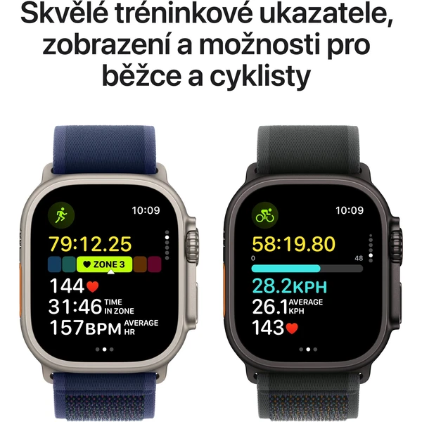 Apple Watch Ultra 2 (2024) 49mm Přírodní titan se žlutohnědým alpským tahem S - Chytré hodinky - Obrázek JTQ7000K01