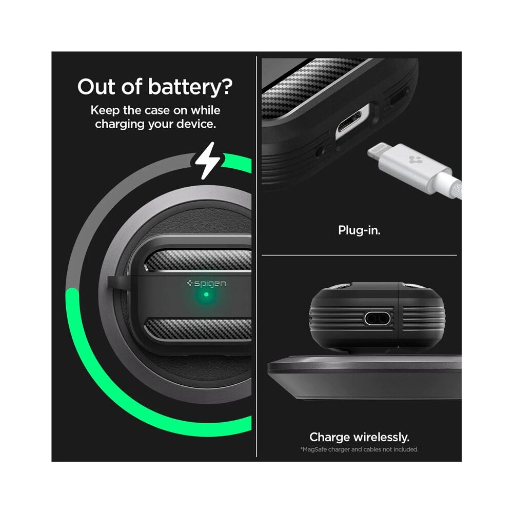 Spigen-Rugged-Armor-pouzdro-pro-AirPods-Pro-2-cerne
