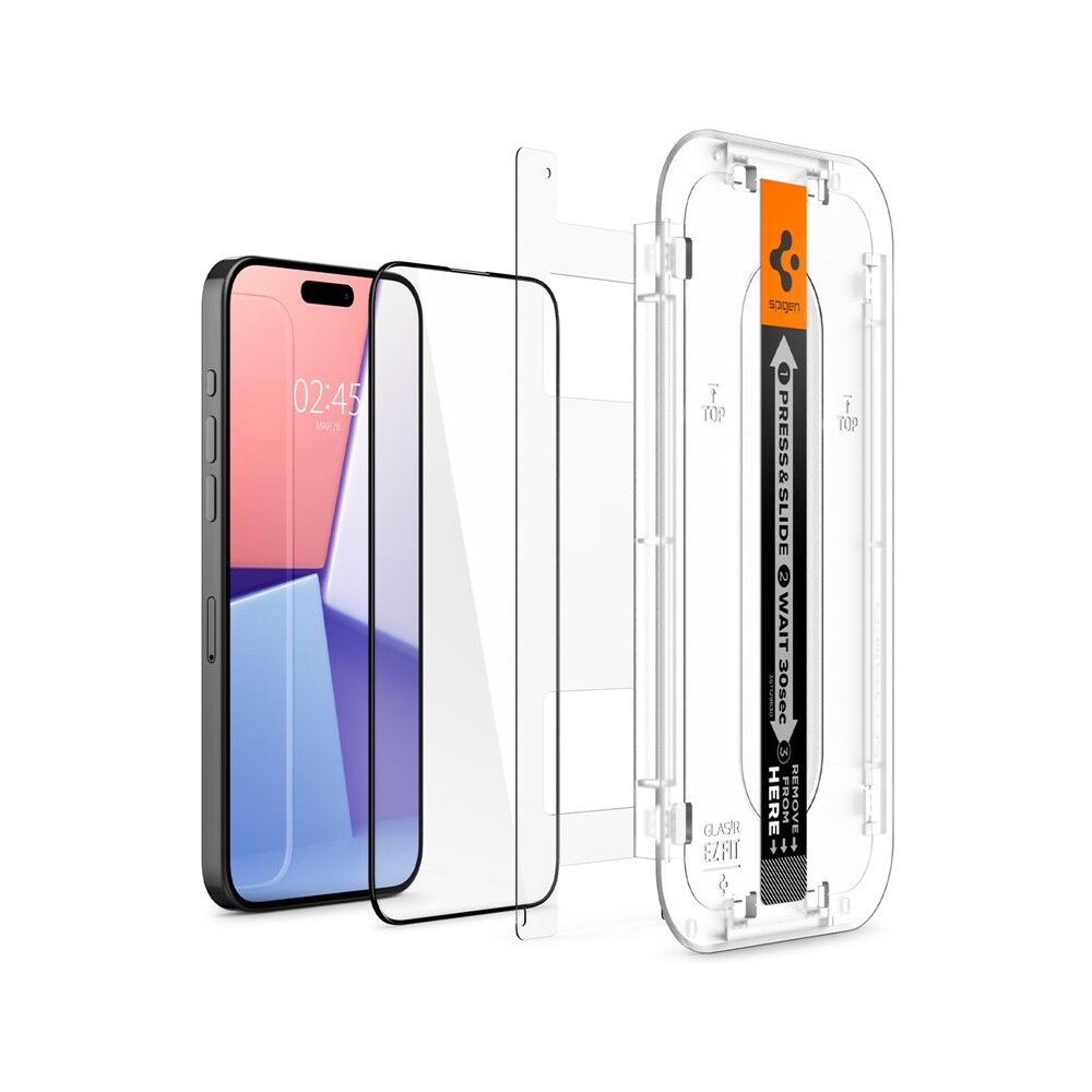 Spigen-Glass-tR-EZ-Fit-HD-tvrzene-sklo-iPhone-15-Pro-cerne