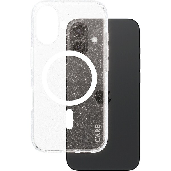PanzerGlass-CARE-kryt-Apple-iPhone-16-MagSafe-Star-Lit-trpytivy-bily