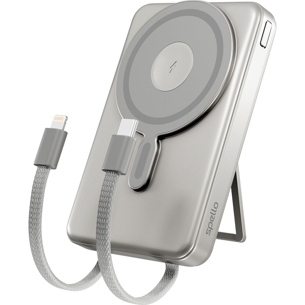 Spello-ForcePack-4v1-MagSafe-powerbanka-10000mAh-titanova