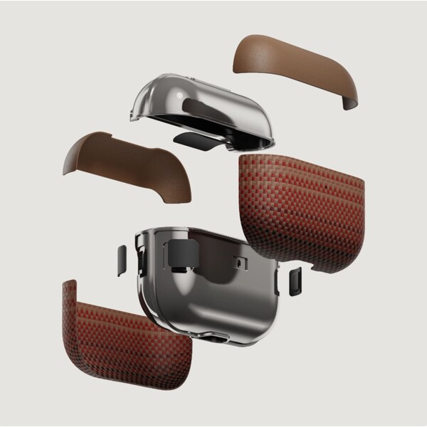 Pitaka-Aramid-Fiber-pouzdro-Apple-AirPods-4-sunset