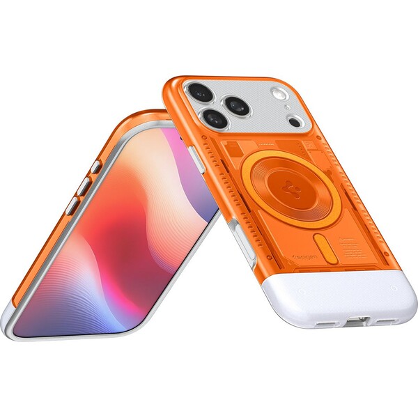 Spigen-Classic-C1-MagSafe-kryt-iPhone-17-Pro-Max-tangerine