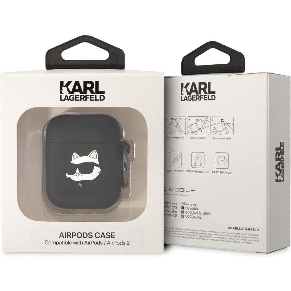 Karl-Lagerfeld-3D-Logo-NFT-Choupette-Head-Silikonove-pouzdro-Airpods-1-2-cerne