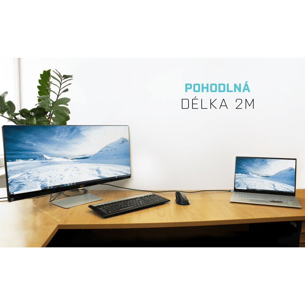 i-tec-USB-C-DisplayPort-kabel-4K-2m-cerny