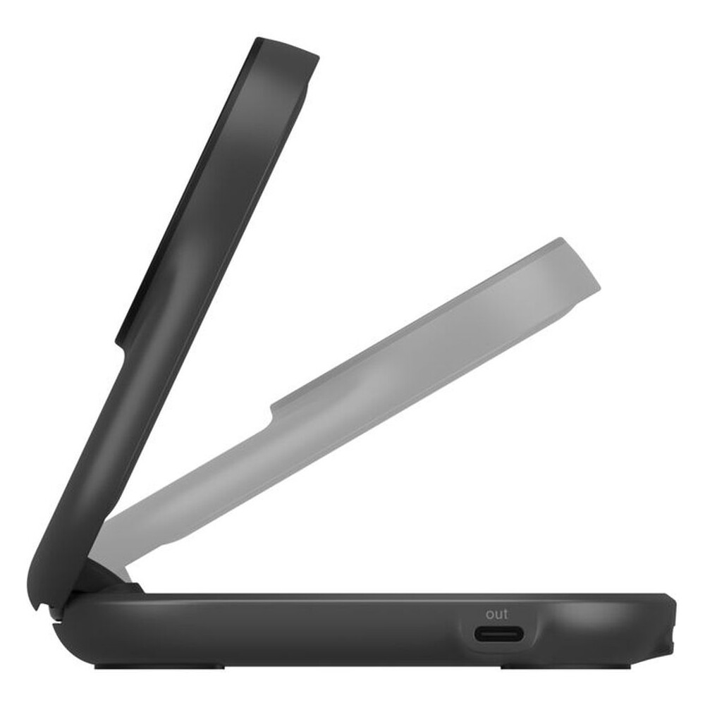 Belkin-UltraCharge-Qi2-25W-2v1-MagSafe-nabijecka-pro-iPhone-AirPods-s-USB-C-cerna