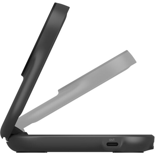 Belkin-UltraCharge-Qi2-25W-2v1-MagSafe-nabijecka-pro-iPhone-AirPods-s-USB-C-cerna