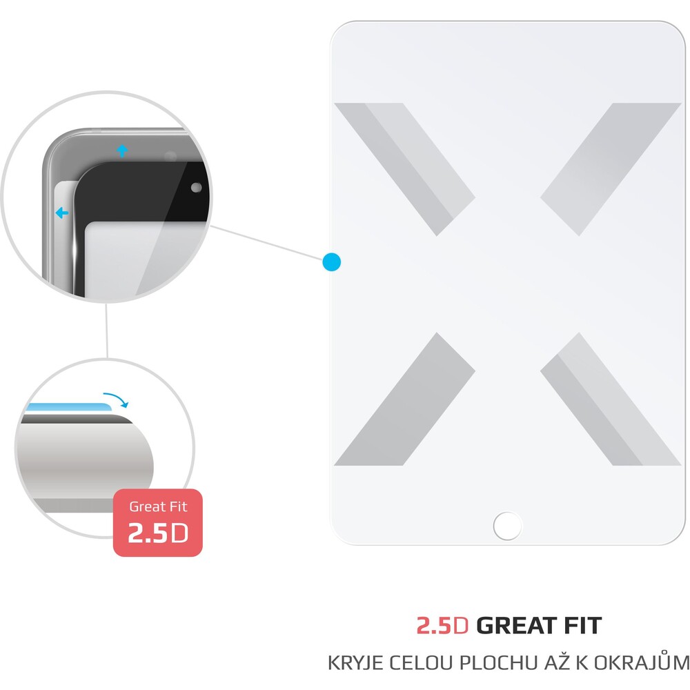 FIXED-2-5D-tvrzene-sklo-0-33mm-Apple-iPad-10-2-2019-2020-2021-cire